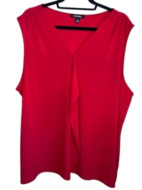 𝐑𝐎𝐙 & 𝐀𝐋𝐈 | SLEEVELESS RED TUFFLE BLOUSE